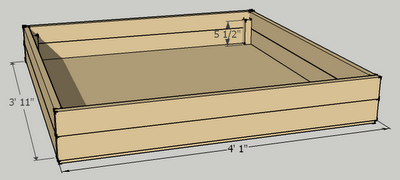 4' Raised Bed building schematic