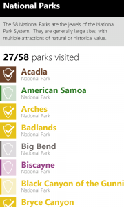 Show all national parks
