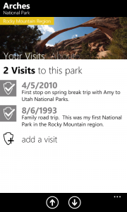 View your visits to a single site