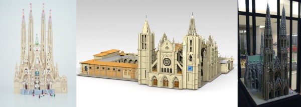 “Sagrada Familia Cathedral”, Piece of peace Exhibit at Fukushima, Japan; "Leon Cathedral" by Aitoruco; “Cathedral of St Macário” by Romão Santos.