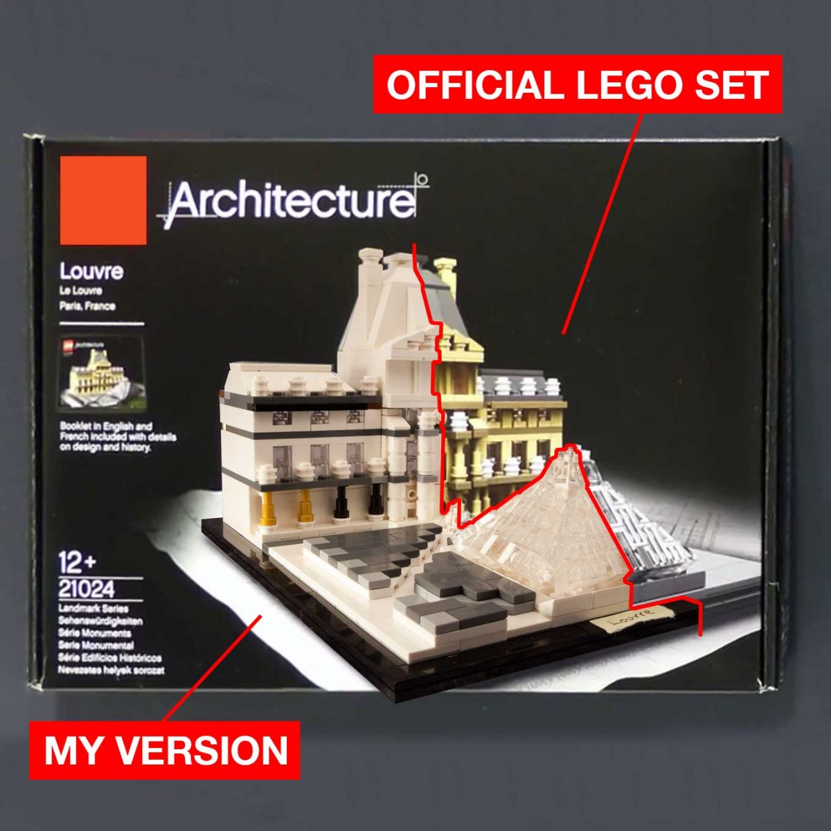 Reverse Engineering LEGO Architecture 21024 The Louvre (Part 3